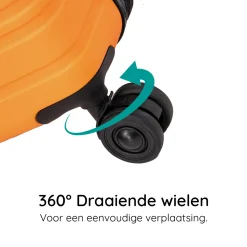 Blocktravel Koffers & Trolleys>Reiskoffer L ABS 95L met TSA-slot en 360° wielen