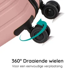 Blocktravel Koffers & Trolleys<Reiskoffer L ABS 95L met TSA-slot en 360° wielen Ros�goud