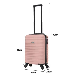 Blocktravel Koffers & Trolleys<Reiskoffer XS ABS 29L met TSA-slot en 360° wielen Ros�goud
