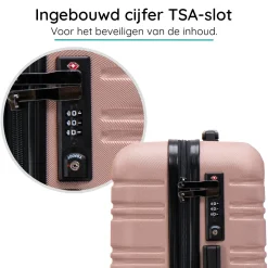 Blocktravel Koffers & Trolleys<Reiskoffer XS ABS 29L met TSA-slot en 360° wielen Ros�goud