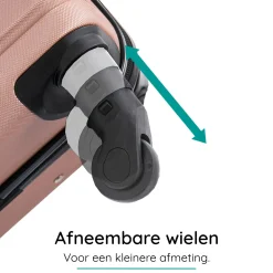 Blocktravel Koffers & Trolleys<Reiskoffer XS ABS 29L met TSA-slot en 360° wielen Ros�goud