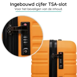 Blocktravel Koffers & Trolleys<Reiskoffer XS ABS 29L met TSA-slot en 360° wielen Oranje