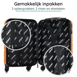 Blocktravel Koffers & Trolleys<Reiskoffer XS ABS 29L met TSA-slot en 360° wielen Oranje