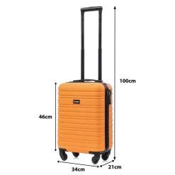 Blocktravel Koffers & Trolleys<Reiskoffer XS ABS 29L met TSA-slot en 360° wielen Oranje