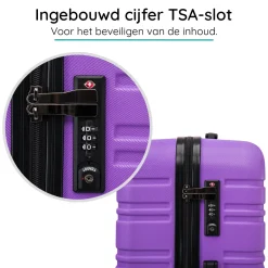 Blocktravel Koffers & Trolleys<Reiskoffer XS ABS 29L met TSA-slot en 360° wielen Paars