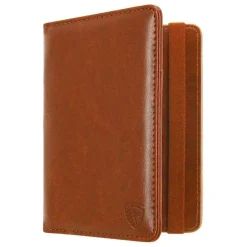 Dutch Shield Paspoorthoezen<RFID Paspoort Hoes - Anti Skim Bescherming Bruin