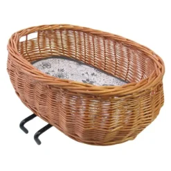Basil Fietsmanden & -Kratten>Rieten Hondenfietsmand Pluto Ovaal