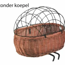 Basil Fietsmanden & -Kratten>Rieten Hondenfietsmand Pluto Ovaal