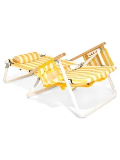 Human Nature Strandstoelen|Campingstoelen<Rimini - Strandstoel Geel-Wit