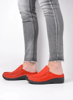Wolky Casual Schoenen<Roll Slide - Klompen dames Lichtrood
