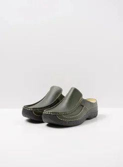 Wolky Casual Schoenen<Roll Slide - Klompen dames Donker Groen