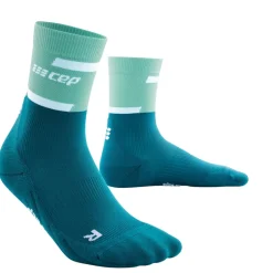 Cep Sokken|Wandelsokken<Run Mid-Cut Compressie Sokken -Dames Petrol