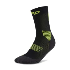 Cep Sokken|Wandelsokken<Run Mid-Cut Compressie Sokken - Heren Zwart-Groen