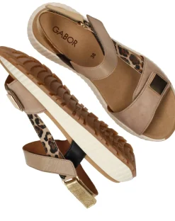 Gabor Sandalen & Slippers|Wandelsandalen<Sandalen Dames Taupe