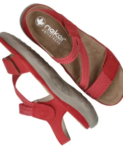 Rieker Sandalen & Slippers|Wandelsandalen<Sandalen Dames Rood