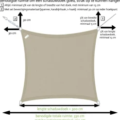 Buitenkado Schaduwdoeken>Schaduwdoek Waterdicht - 3.5x3.5x4.95m