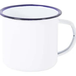 Bo-camp Serviezen>Servies Emaille 6 Stuks Wit/Blauw