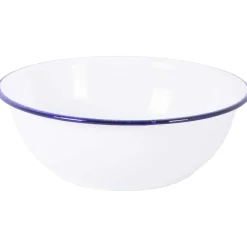 Bo-camp Serviezen>Servies Emaille 6 Stuks Wit/Blauw