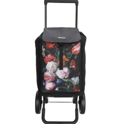 Beagles Boodschappentrolley'S<Shop&Go - Boodschappenkar - Opvouwbaar - 40L Zwart-Meerkleurig