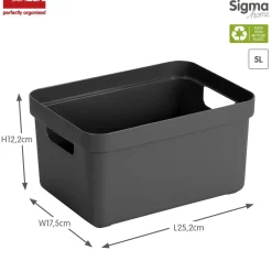 Sunware Opbergmanden En- Kratten>Sigma home - Opbergbox - 5L - 6-delig