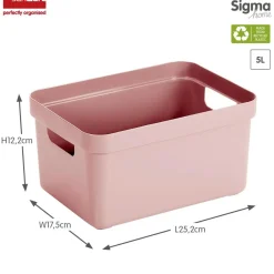 Sunware Opbergmanden En- Kratten>Sigma home - Opbergbox - 5L - 6-delig