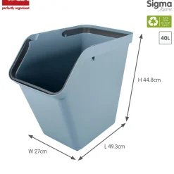 Sunware Prullenbakken En Manden>Sigma home - Prullenbak met deksel - 40L