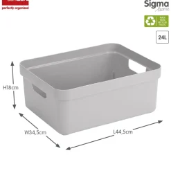 Sunware Opbergmanden En- Kratten<Sigma home - Opbergbox - 24L - 4-delig