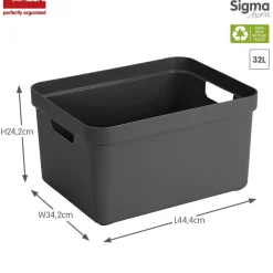Sunware Opbergmanden En- Kratten<Sigma home - Opbergbox - 32L - 4-delig