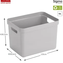 Sunware Opbergmanden En- Kratten<Sigma home - Opbergbox - 18L - 4-delig