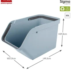 Sunware Prullenbakken En Manden<Sigma home - Prullenbak + deksel 30L - 2-dlg