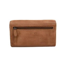 DAMES Bear Design Portemonnees>Sigrid - Leren portemonnee - Overslag - 15 pasjes