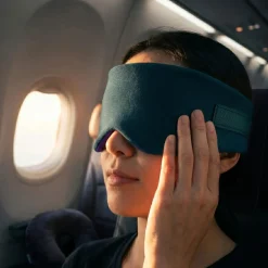 PurelyGoods Slaapmaskers>Slaapmasker Katoen - Oceaanblauw
