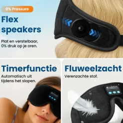 PurelyGoods Slaapmaskers<Slaapmasker Bluetooth - Zwart