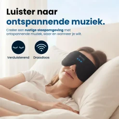 PurelyGoods Slaapmaskers<Slaapmasker Bluetooth - Zwart