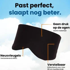 PurelyGoods Slaapmaskers<Slaapmasker Katoen - Zwart