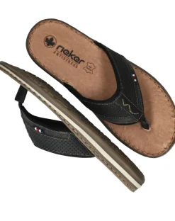 Rieker Pantoffels & Sloffen|Pantoffels & Sloffen<Slippers Heren Zwart