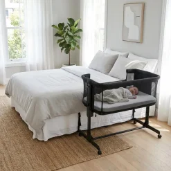 Deryan Campingbedjes|Campingbedjes<Snoozy Co Sleeper - Verstelbaar frame - 0-6 maand Zwart