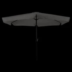 Cuhoc Parasols & Windschermen|Parasols & Windschermen<Stokparasol Grijs Ø3m met Volanten Antraciet