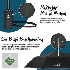 Sunflake Paraplu'S|Paraplu'S<Stormparaplu opvouwbaar - Dubbel doek