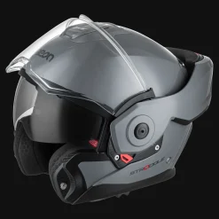 Beon Motorhelmen<Stradale Motorhelm met zonnevizier Leigrijs