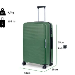 Travelz Koffers & Trolleys<Swinger Harde kofferset 3-dlg Groen