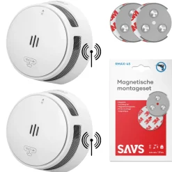 Savs Rookmelders<S10-W Koppelbare rookmelder met magneet 2pack