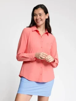 Human Nature Travelkleding|Blouses<Talence - Travelblouse dames Roze