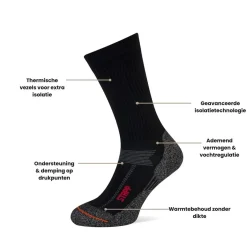 Stapp Sokken|Sokken<Techno Boston - 3 paar - Thermosokken Zwart