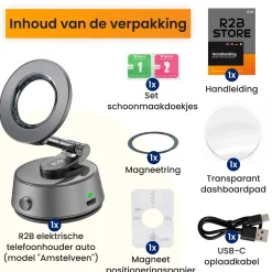R2B Telefoon & Tablethouders>Telefoonhouder Auto - Magnetische zuignap