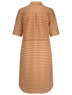 Human Nature Travelkleding|Jurken<Teresa - Travel jurk print dames Bruin