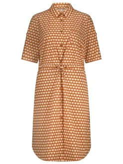 Human Nature Travelkleding|Jurken<Teresa - Travel jurk print dames Bruin
