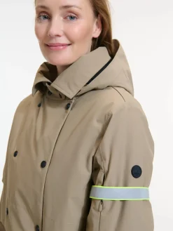 Human Nature Waterdichte Jassen|Winterjassen<Torrei - Parka dames Donkder zand