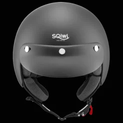 Sqiwi Motorhelmen<Touring Scooterhelm Matzwart