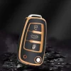 Dutch Shield Autosleutelhoesjes>TPU Sleutelhoesje voor Audi goud C3